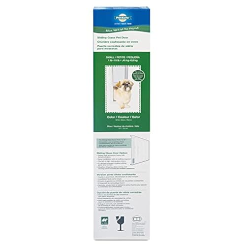PetSafe Inserto de Puerta corrediza de Cristal para Gatos y Perros, Ideal para alquileres y Apartamentos, instalación sin Cortes de Bricolaje, pequeño